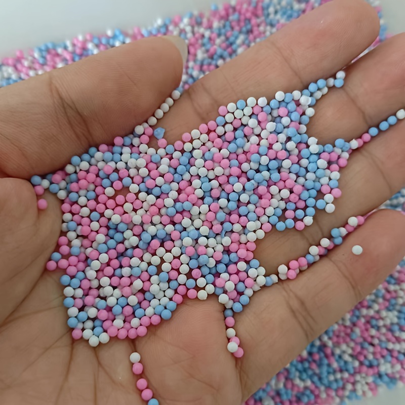 

2000pcs Acrylic No-hole Microbeads, Mini Faux Candy Pearls For Nail Art, Diy Crafts, Slime, Scrapbooking, And Resin Filler Decorations - Multi-colored 0.2cm Beads