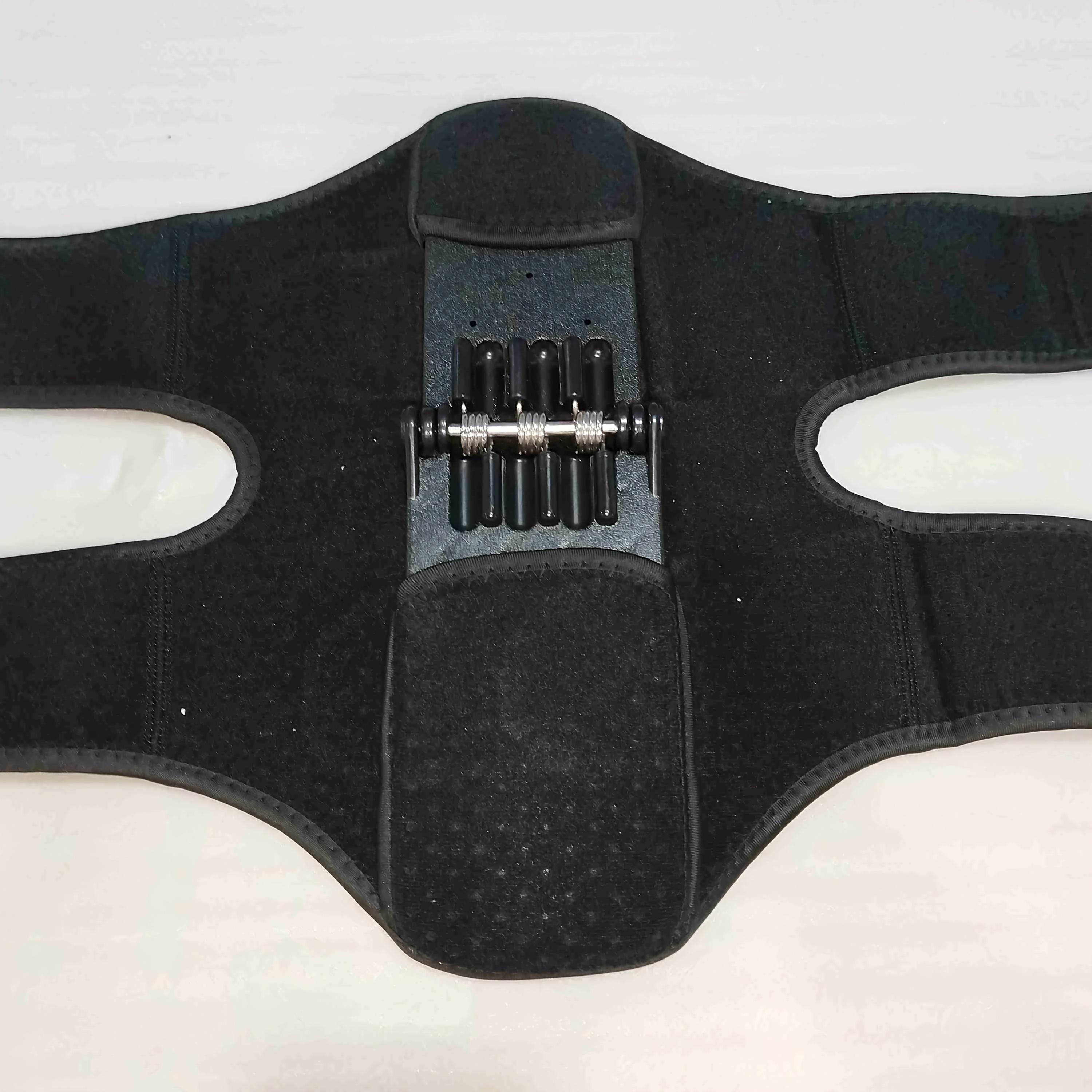 Men'S Adjustable Knee Brace with Powerful Rebound Springs - Non-Slip Breathable Knee Support for Outdoor Sports & Hiking, Black, Hiking Gear, Secure Fit Strap, Durable Construction