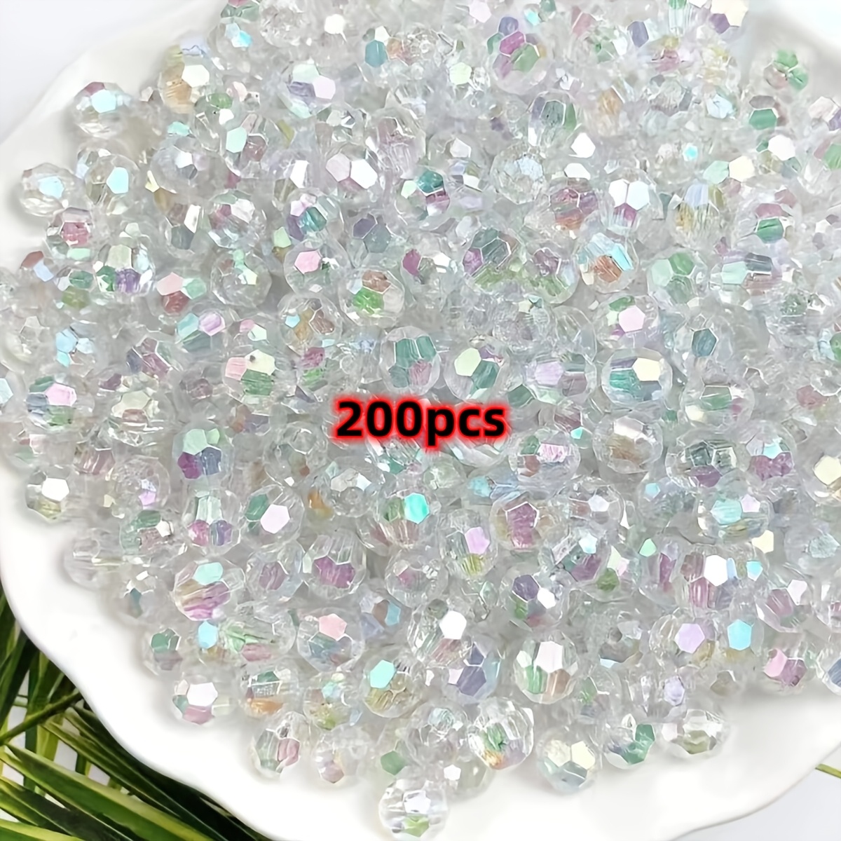 Image of 6mm 200pcs Mixed Color Shiny Oval Spacer Beads Loose Acrylic Beads For Jewelry Making Bracelet Necklace Earring, Valentine's Day Gift
