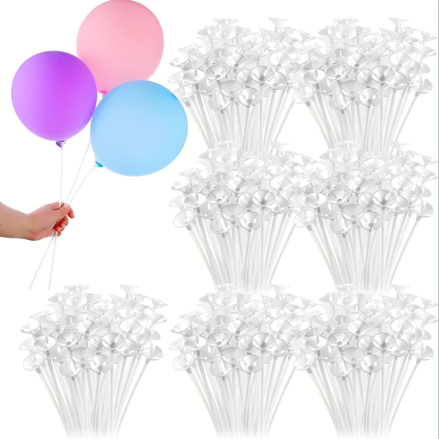 1pc Balloon Sticks With Cup Holders 20inch Transparent Balloon Set With  Light Glow Balloons For Birthday Graduation Wedding Party Decorations, Shop On Temu And start Saving
