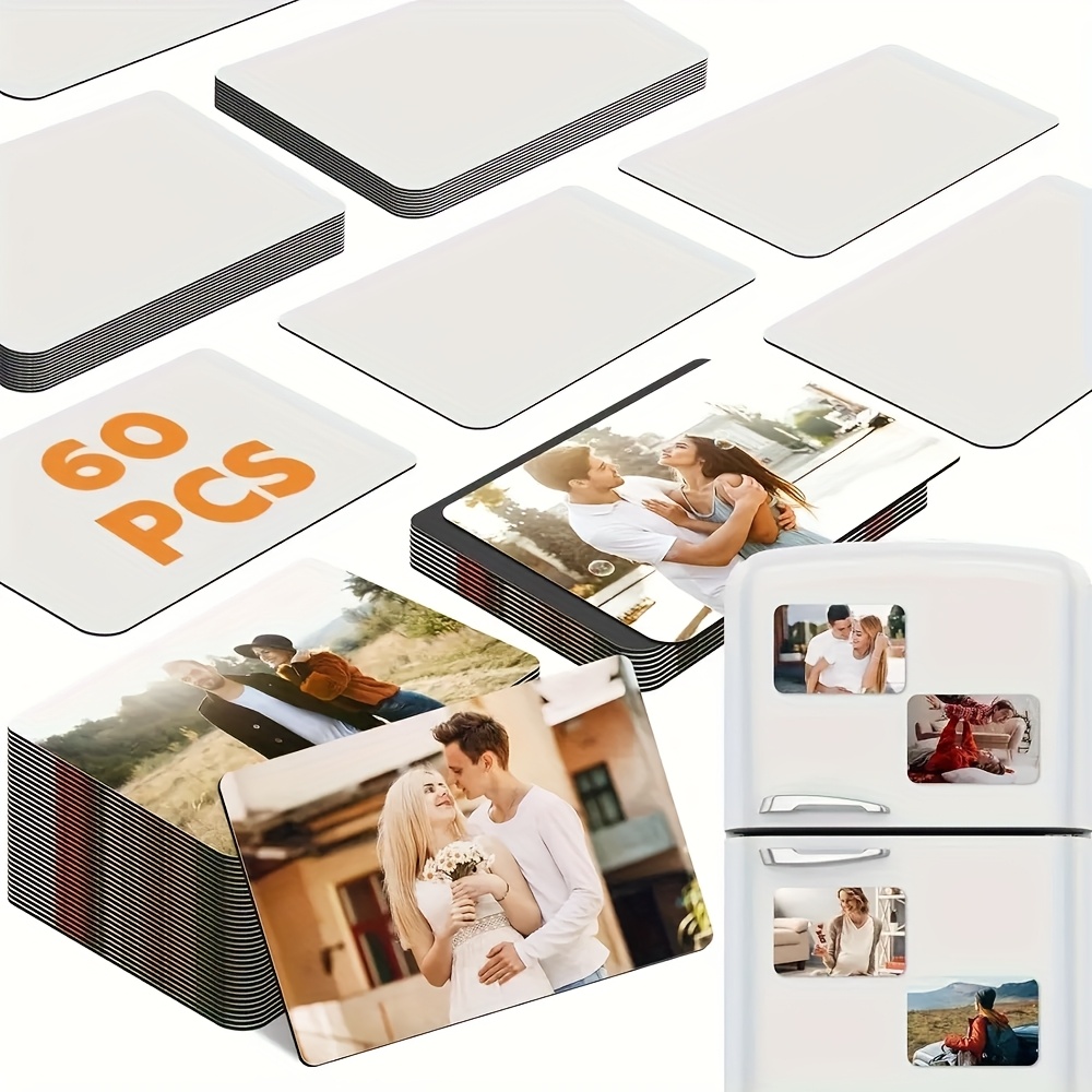 TEMU 30/60/100pcs Custom Rectangle Fridge Magnets With Logo/text/pattern, Personalized Photo Fridge Magnets, Custom Premium Fridge Photos, Photo