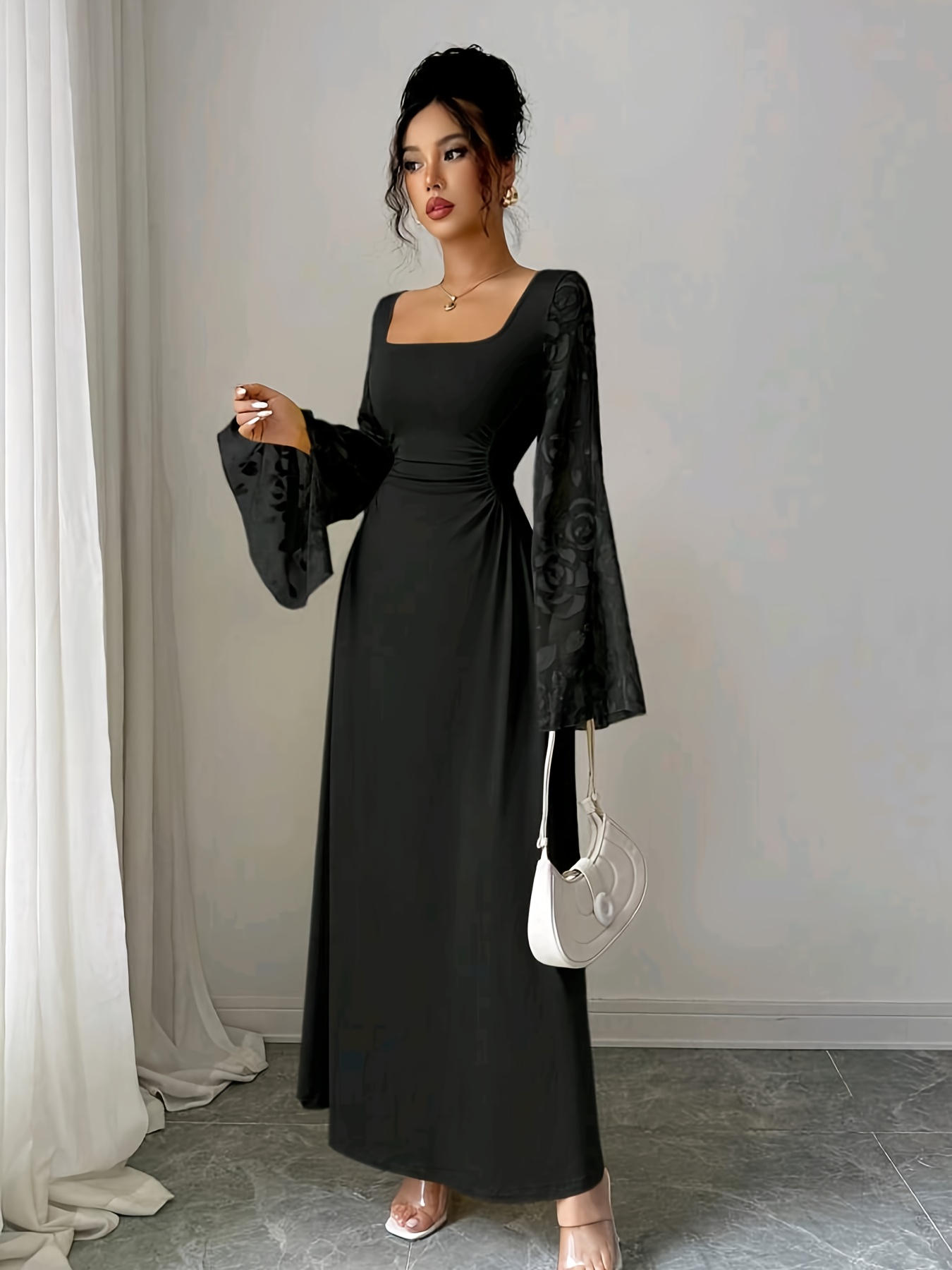 slim fit dress slacks Side Shirred Mini Dress 2 main image 0