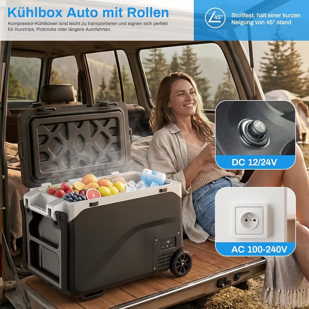 kompressor kühlbox 42 5l/51l elektrische gefrierbox 20 grad