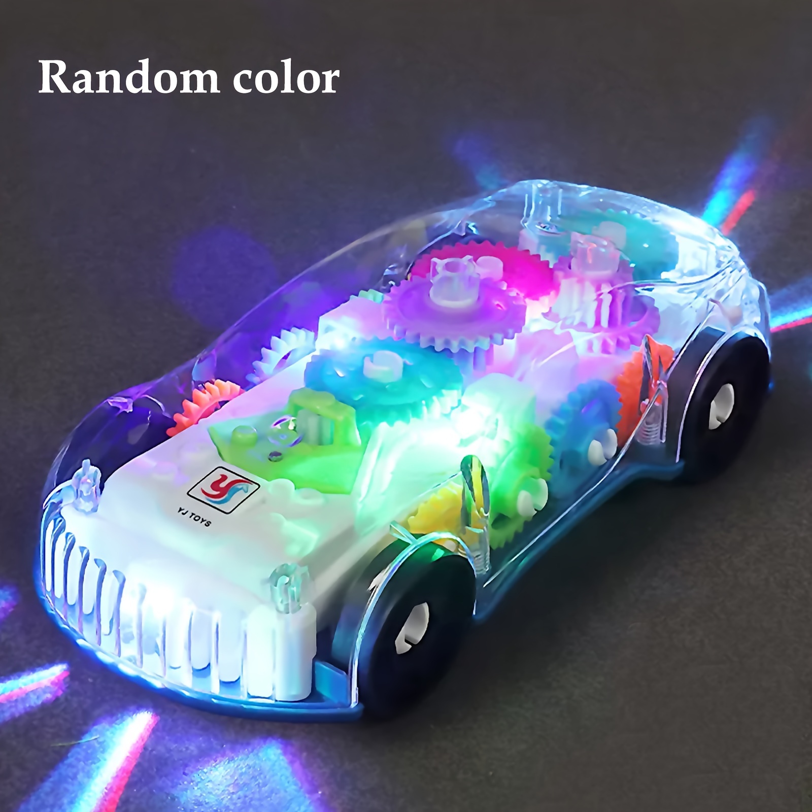 

Children's Electric Toy Car, Light And Music Universal Transparent Gear Car, Ideal Birthday Gift For Boys And Girls [excluding Battery]