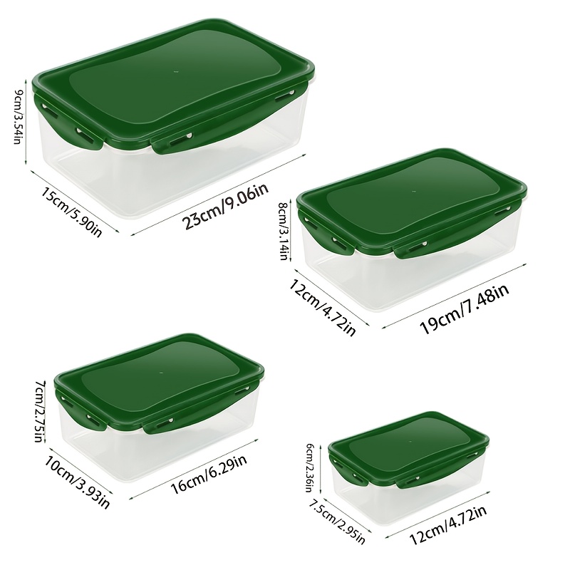 8pcs Set Airtight Clear Multi-tail Cereal Storage Containers - Great For Fruits, Vegetables, Noodles And Polypropylene - Kit Is Safe And Reusable Microwave, Suitable For Kitchen