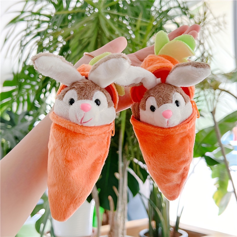 

Adorable Carrot Bunny Doll Pendant Cartoon Plush Toy Carrot Bag Accessory Doll