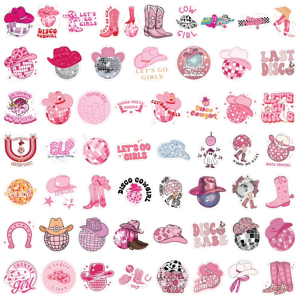 

55pcs Pvc Stickers, Fashionable Vinyl Decals, Waterproof Adhesive Labels, For Laptops, , Water Bottles, Party Favors, And Gifts For Girls