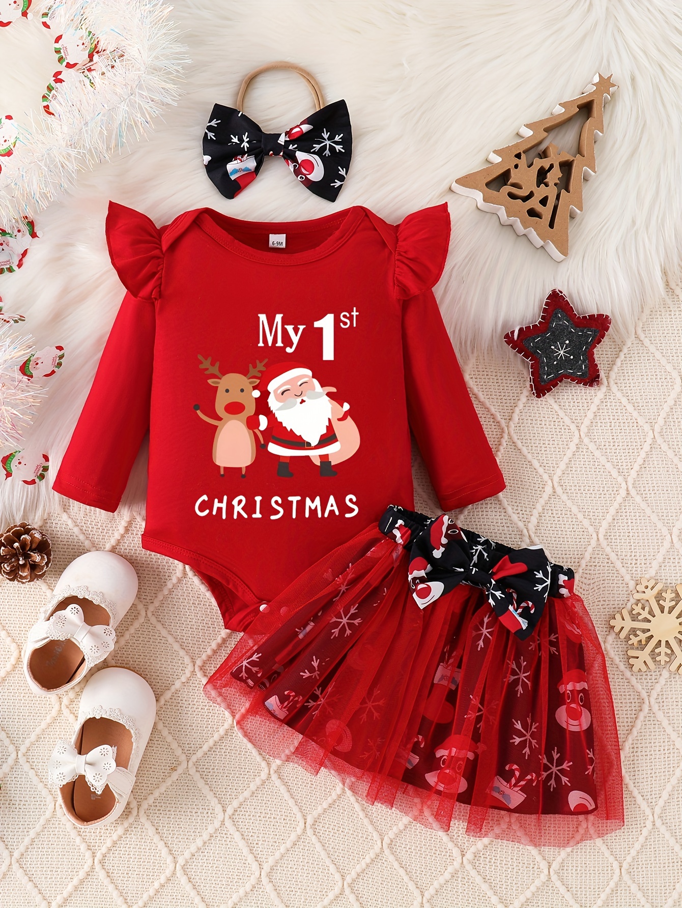 white christmas dresses Bonnie Jean Baby Girls Striped Santa Dress Red 24 Months main image 1