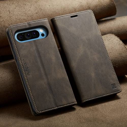 phone case deluxe vintage pu anti fall mobile phone case for pixel 6 rfid shielding barrier pixel 6 slot pixel 7 anti slip protective cover pixel 8 adjusting bracket pixel 9 pro pixel 9 pro xl multifunctional mobile phone case