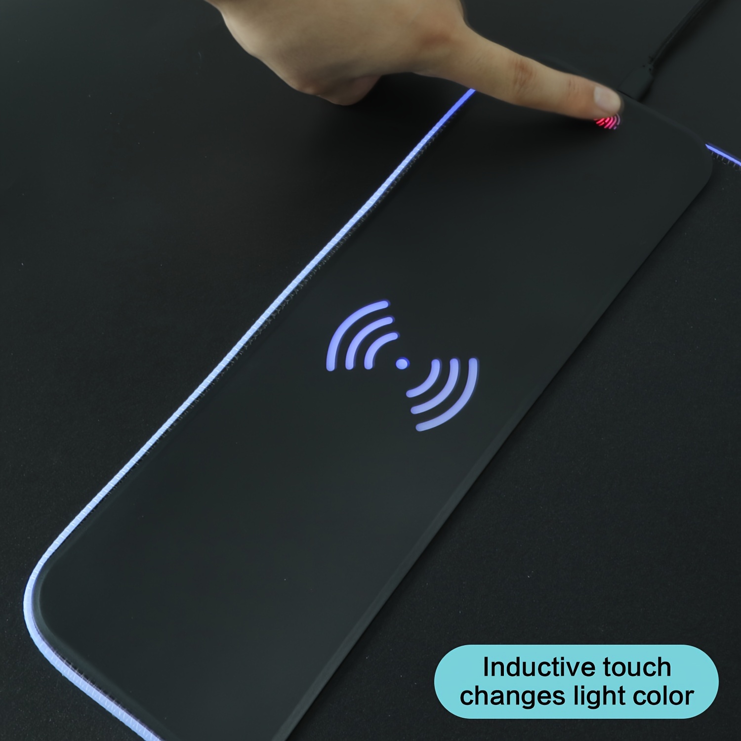 RGB Gaming Mouse Pad Wireless Charging LED Mouse Mat 800x300x4mm, 10 Light Modes Extra Large Mousepad Non-Slip Rubber Base Computer Keyboard Mat for Gaming, MacBook, PC, Laptop, Desk, Gaming Mouse Grip Tape, Large Mouse Pad Desk Mat, Artisan Mousepad, Laptop Accessory, Gaming Setup, Rgb Lighting, Stylish Mousepad, Durable Rubber, Nonslip Base, Ergonomic Mousepad, Macbook Users, Office Professionals