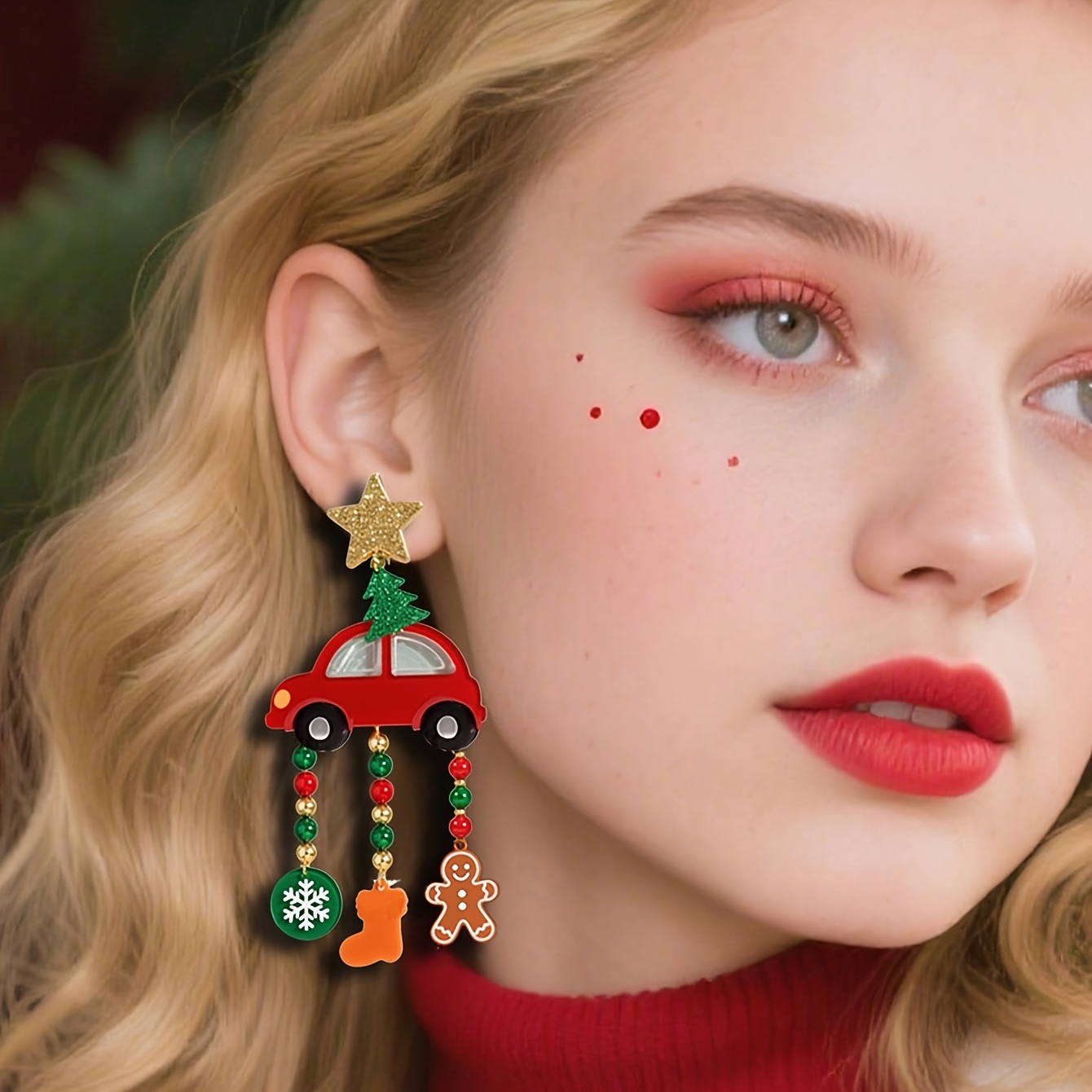 Funny Cute Statement Earrings for Christmas and Halloween