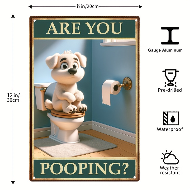 トイレ用の面白い犬のポスター缶サイン 猫好きのための素晴らしいギフト 家庭 キッチン 庭 寝室 パブ バスルーム パーテ - Temu Japan