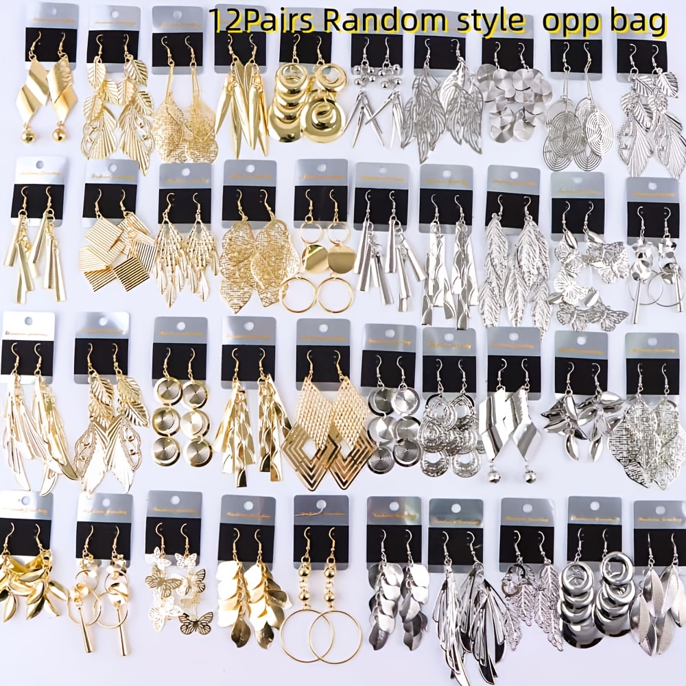TEMU 12 di Orecchini Bohemien Trendy con Pendenti a Forma di e Quadrata, Stile Combinabile, Gioielli Affascinanti da Donna, Idee Regalo per Feste e