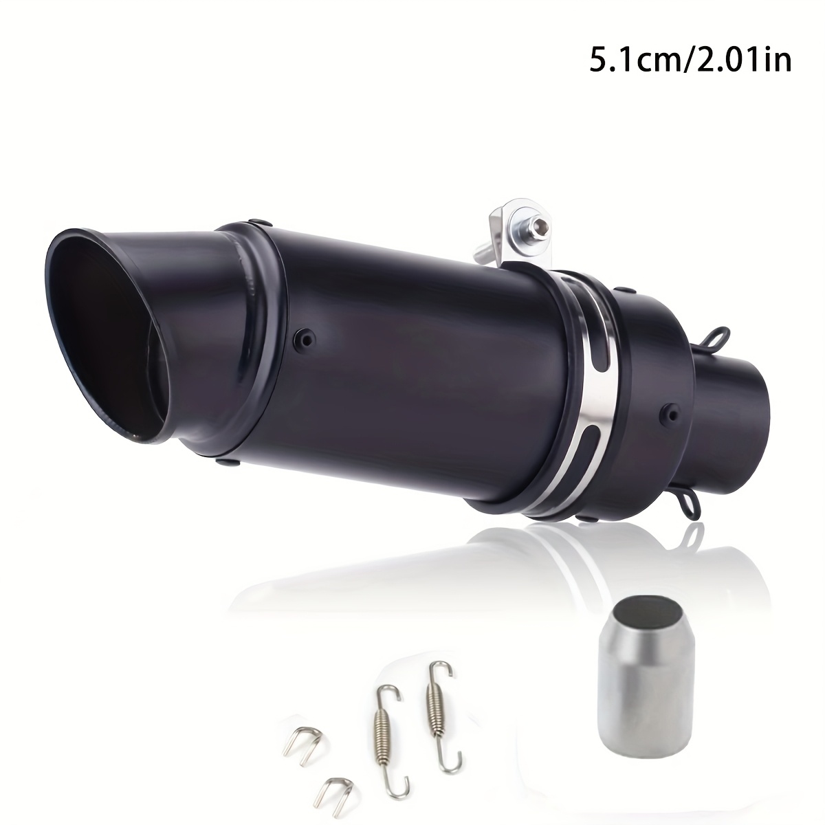 1pc 51mm universal motorcycle exhaust pipe stainless steel       street scooters sports bikes motorcycle accessories aesthetic upgrade   construction details 13