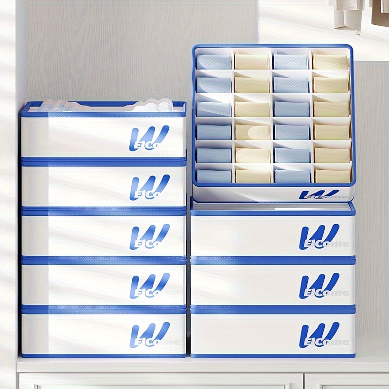 Multi grid Underwear Drawer Storage Box Foldable Clothes - Temu