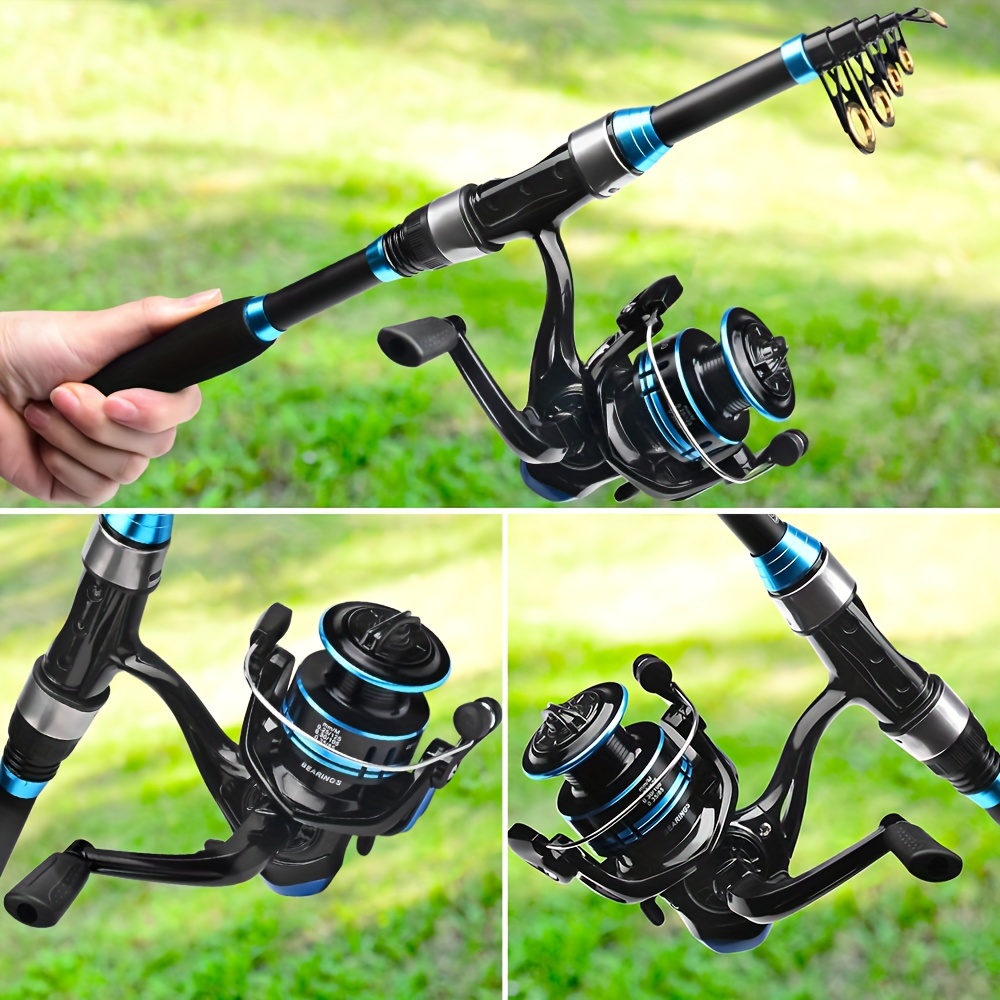 Proberos Fishing Pole Set Telescopic Fishing Rod Spinning - Temu