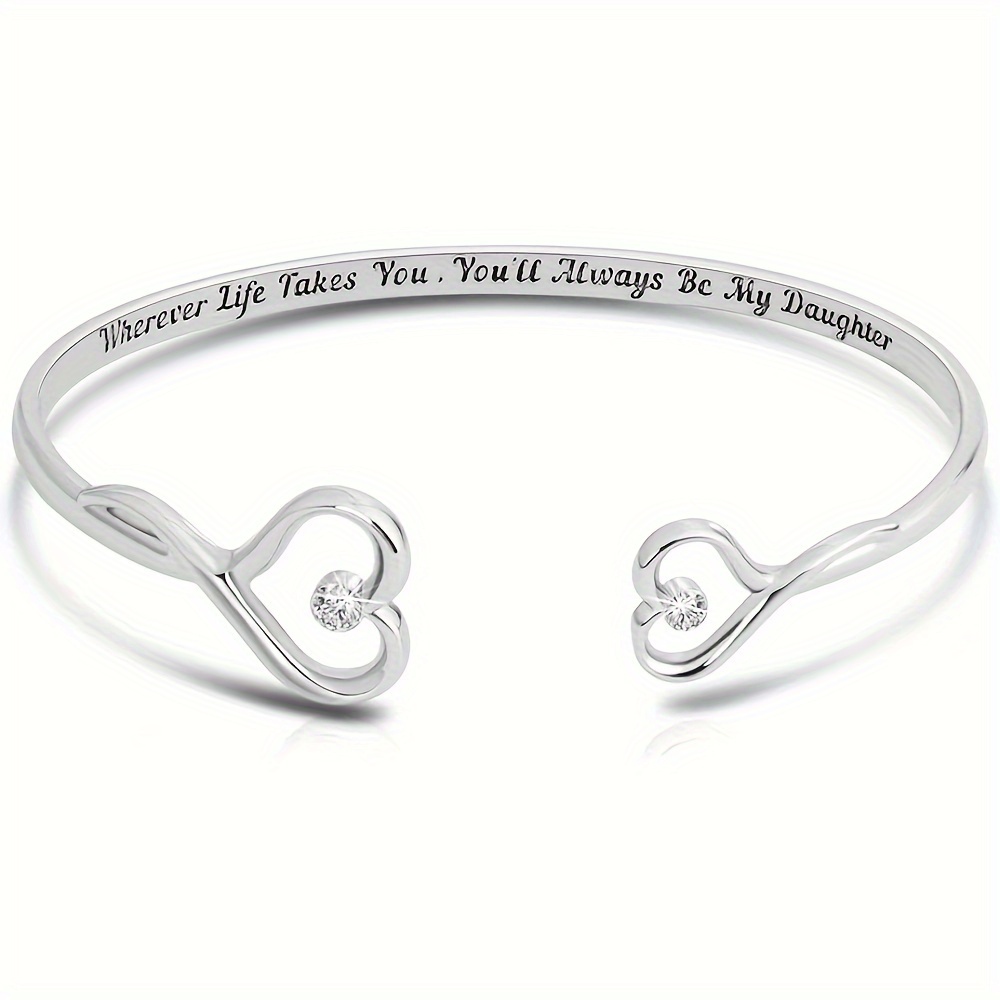 

Sterling Silver Bangle Faith Hope Love Bangle Engraved Bracelet Love Bangle Bracelets For Women Sister Girlfriend Gift