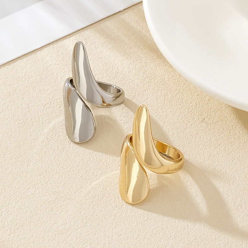 Golden Tone Intersecting Rings for Women