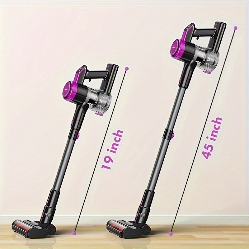 cordless vacuum cleaner 300w 23kpa powerful suction vacuum cleaner light stick cleaner with led display sofa brush suitable for hard floors carpets black details 4