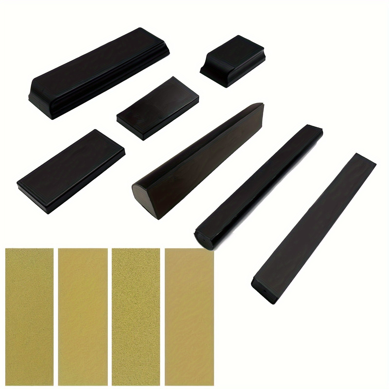 

Hand Sanding Block Set Of 7, Psa Base Auto Body Sanding Block Kit With Long Panel Sander, Flexible For Automotive Paint And Woodworking Sand Furniture, Black