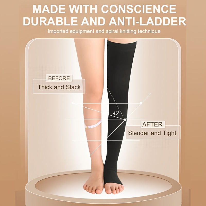 Momcozy Kompressionsstrümpfe 15-20mmHg - Für Damen Mit Weiten Waden