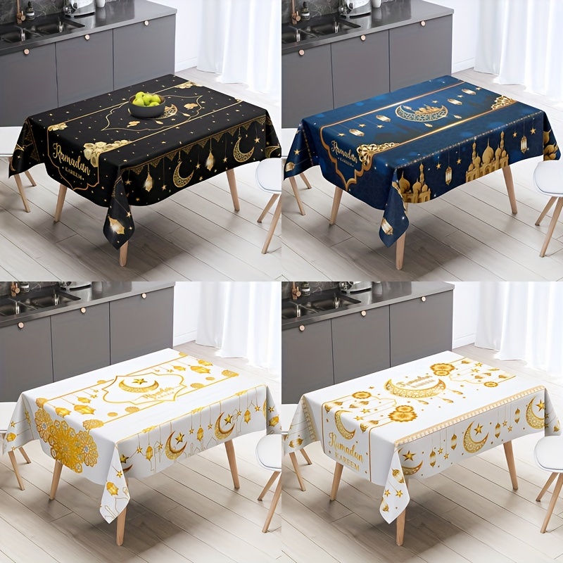 

Polyester Tablecloths, Party Decorations, Machine Made Table Covers For Ramadan & Eid Al Celebrations, No Electricity Needed