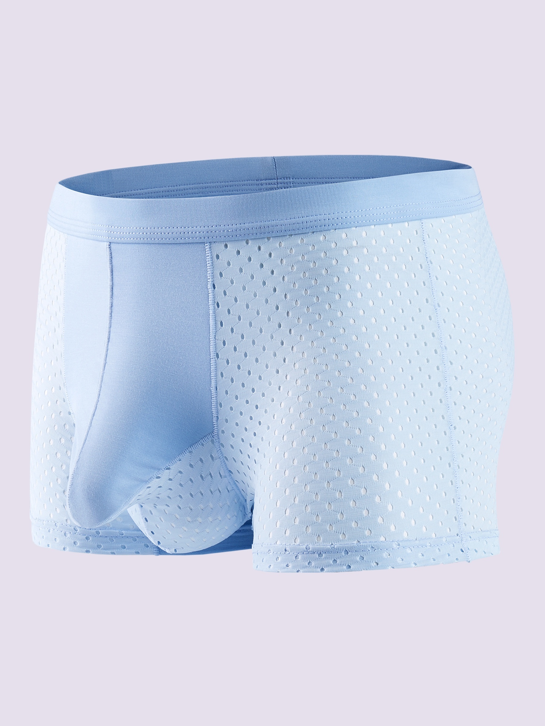 1pc Men's Ultra Thin Breathable Elephant Nose Boxer Briefs, Soft  Comfortable Underwear
