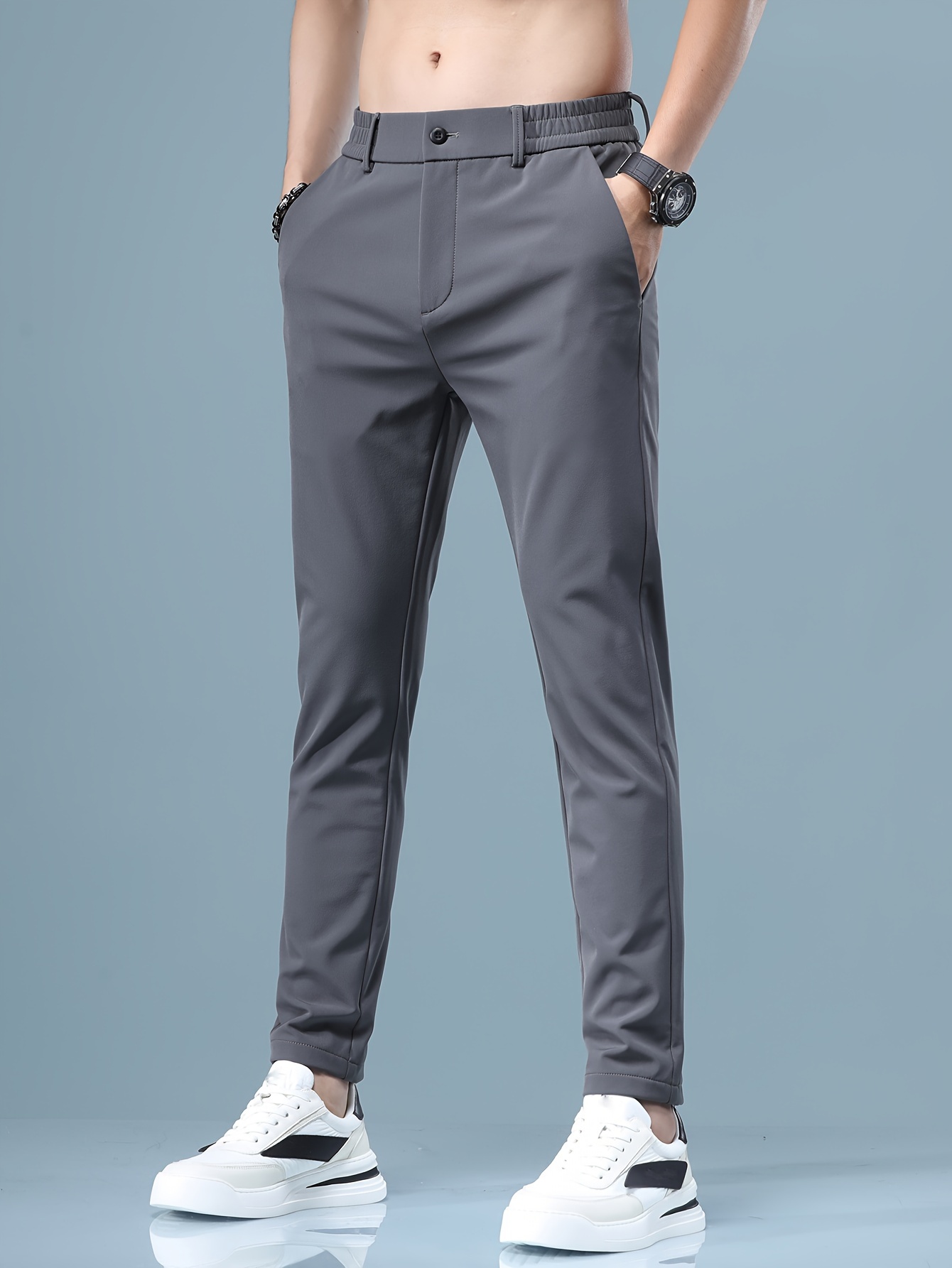 ankle length mens dress pants Mens Performance Dress Pant | Black main image 1