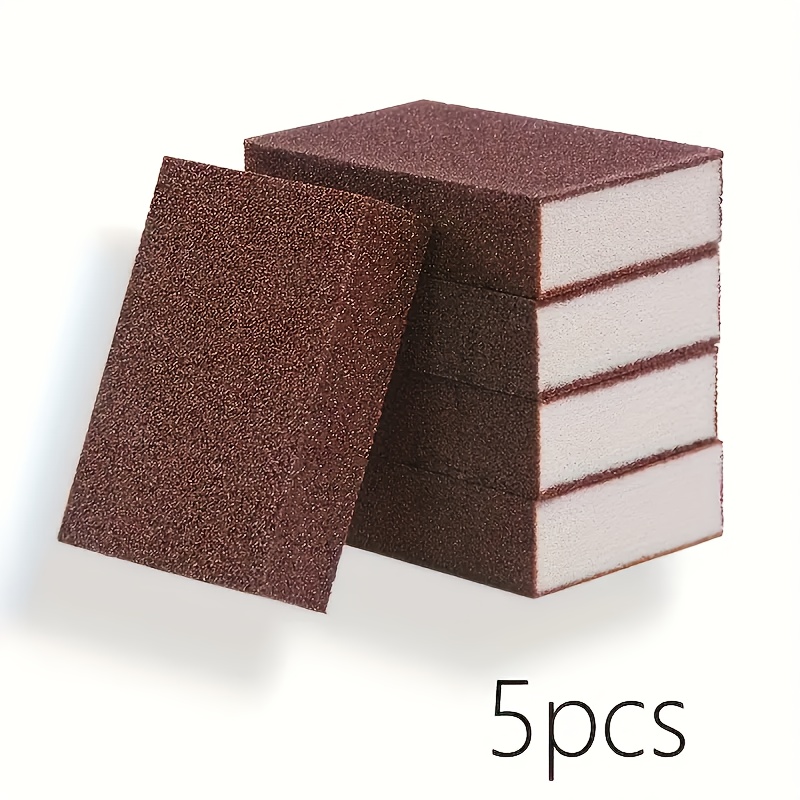 Image of 5-pack Emery Eraser Set - Kitchen Pot Cleaning Pads, Non-electric Descaling And Rust Removal Scrubbers, Dishwashing And Cookware Stain Remover, Heavy-duty Scouring Sponges
