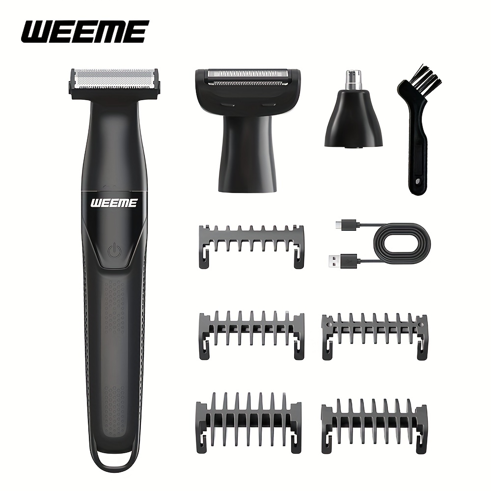 Image of Weeme Electric Shaver, Wet And Dry Hair Removal Device For Men And Women, Body Shaver For Underarm, Leg, Arm And Beard, Portable Rechargeable Trimmer, Usb Charging, Ideal Gift , Ipx6