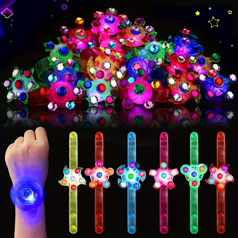  QY - 20 pulseras luminosas coloridas y luminosas, pulseras de  goma de silicona suave, pulseras que brillan en la oscuridad : Juguetes y  Juegos