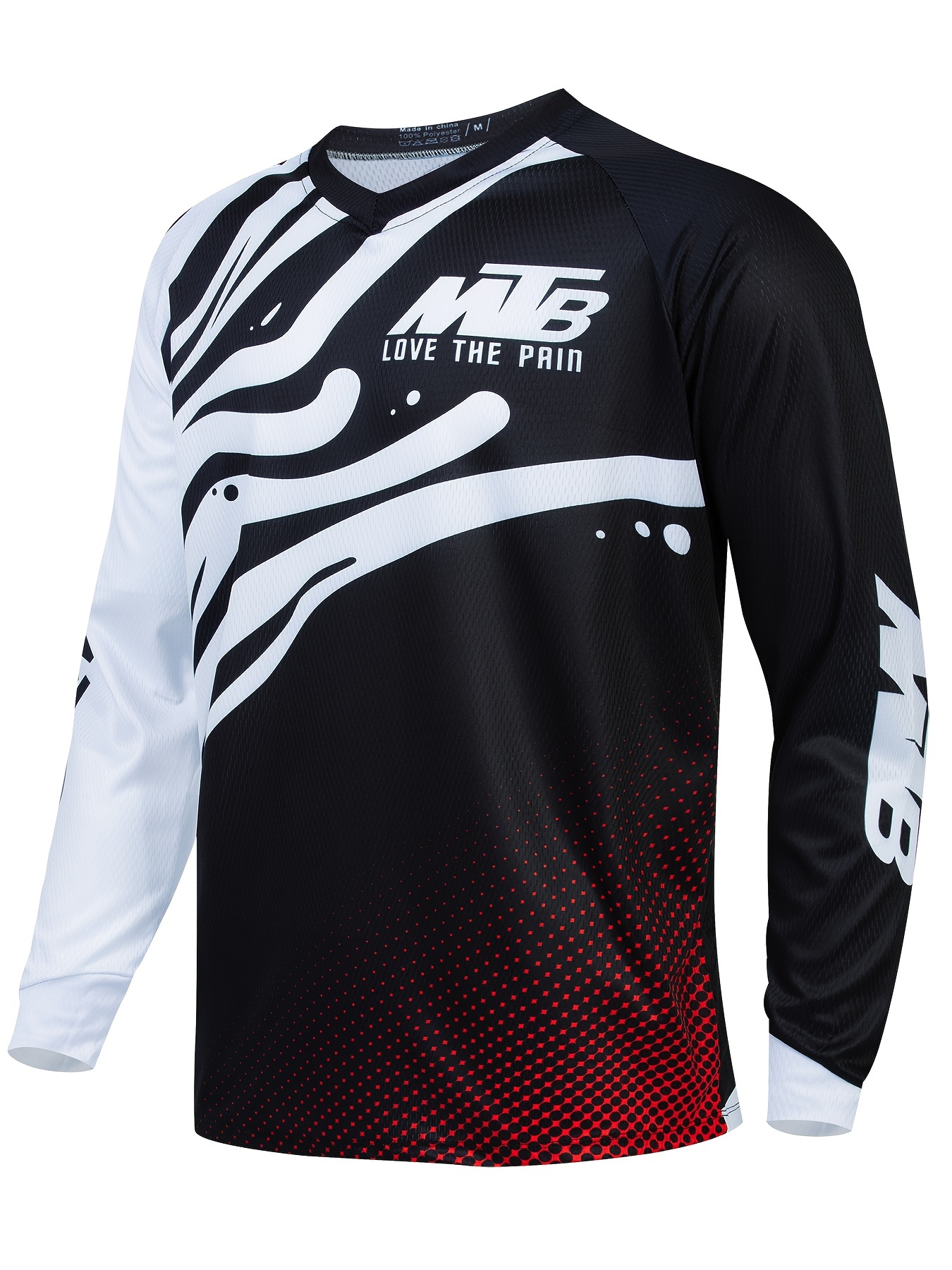 maglietta a maniche lunghe mtb scollo a v Temu Italy