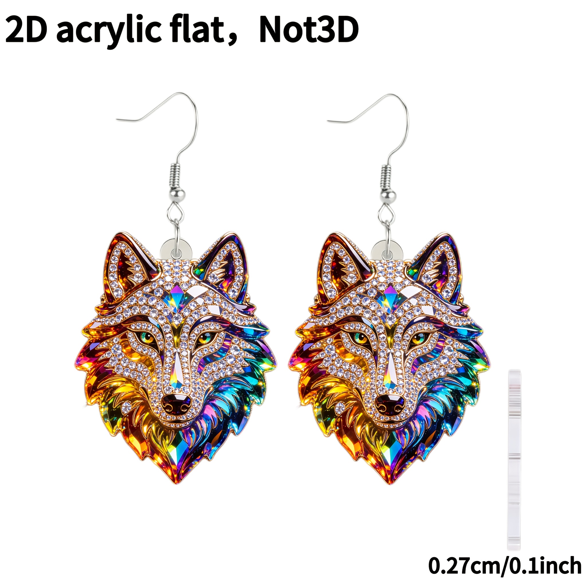 TEMU Orecchini acrilici 2D , 1 , con elegante motivo a testa , orecchini da donna a forma di , stile moderno , adatti per l'uso , feste, compleanni,