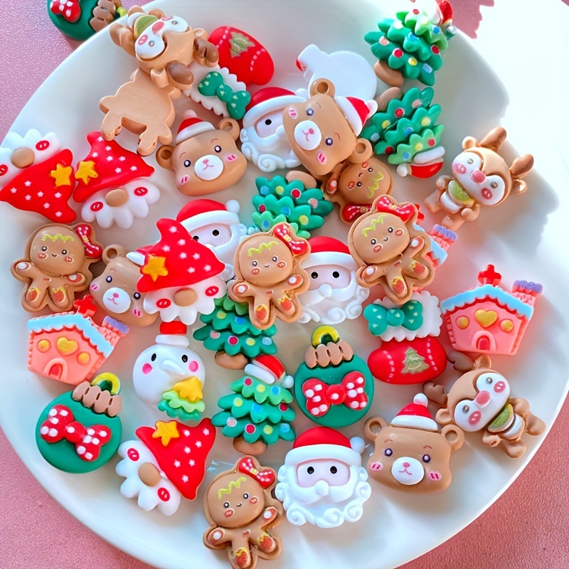 

12- Miniature Christmas Set - , Snowman, In For Diy Crafts And Scrapbooking Decorations