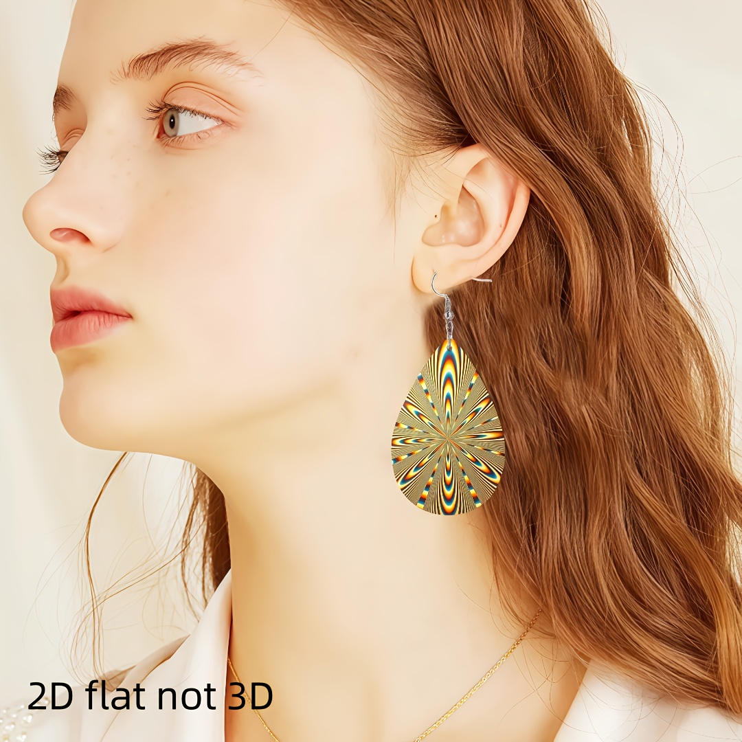 Bohemian Ocean-Style Teardrop Dangle Earrings for Women