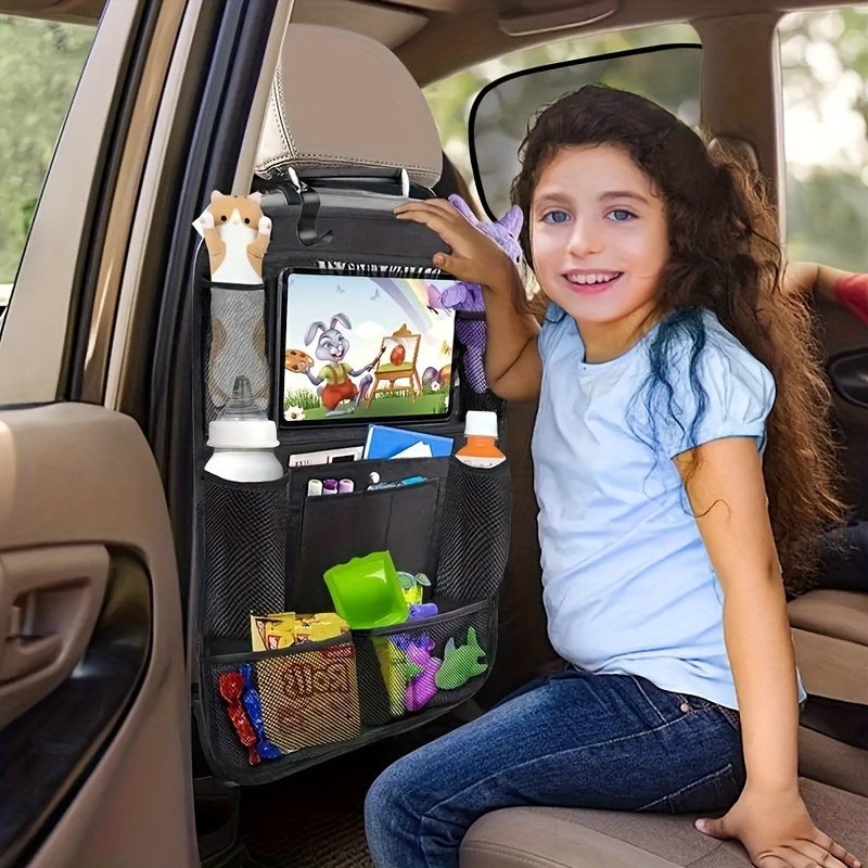 Sturdy Backseat Car Organizer -Safe Kids Storage Pocket Table