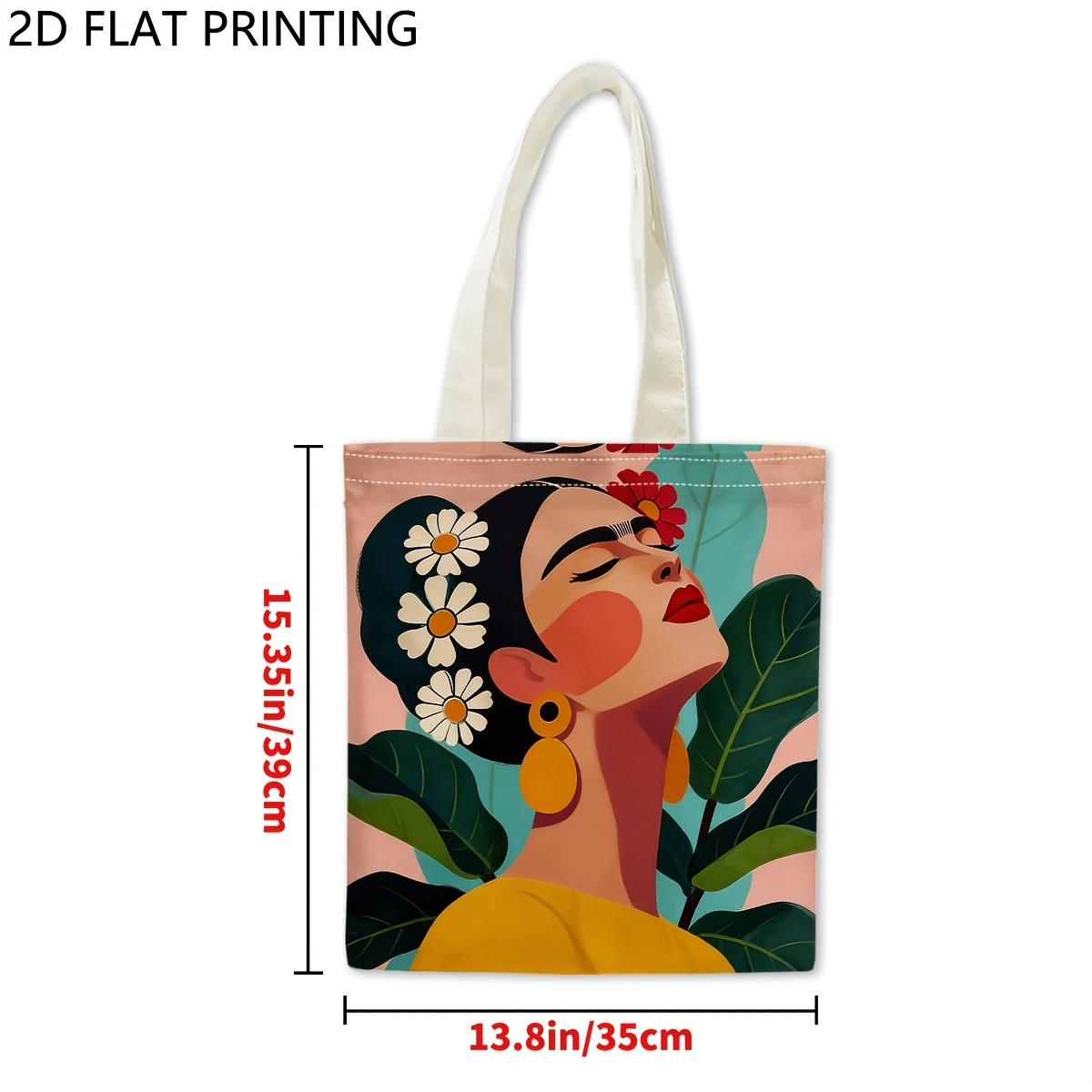 E-shop 1 Stück Damen Tote Bag Schultertasche, mit einem abstrakten ethnischen Göttin-Design, geräumige und robuste Freizeit-Handtasche für Einkäufe,