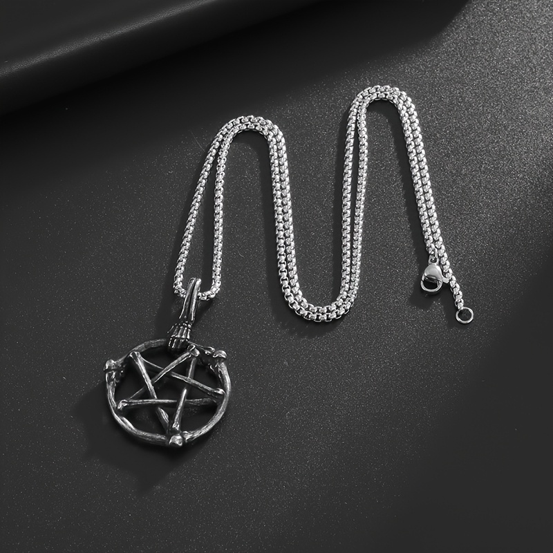 New Fashion Skull Bone Five-Pointed Star Pendant, Unisex Gift
