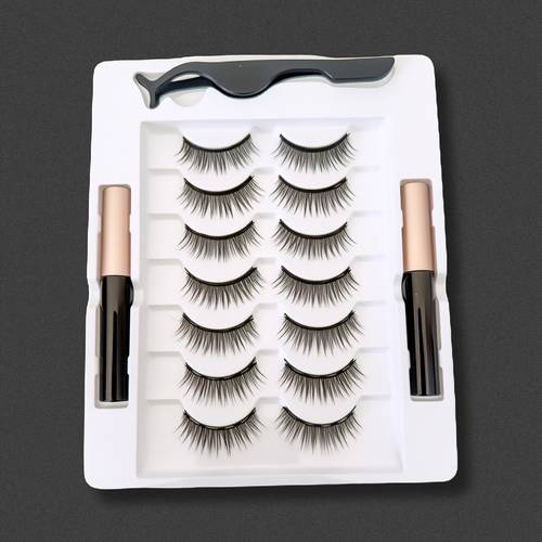 new magnetic eyeliner false eyelashes style reusable free multi pair exquisite gift box