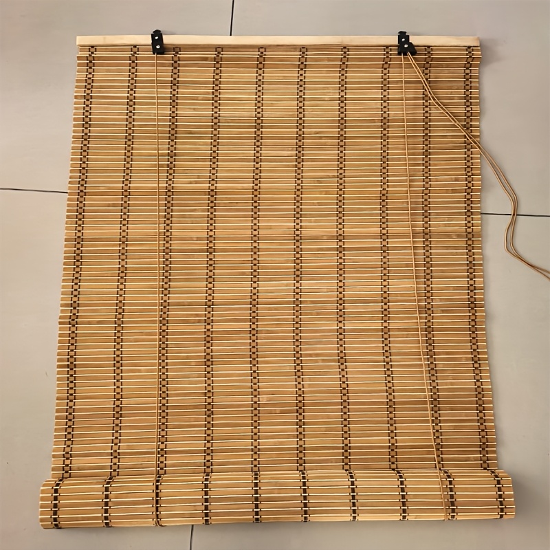 1pc 6 tamaños disponibles persiana de bambú, natural y transpirable, fresca para el verano, multifuncional, bloqueo  , decorativa, vintage tejida a  , ajustable a diferentes tamaños de puertas y ventanas,   de instalar y  