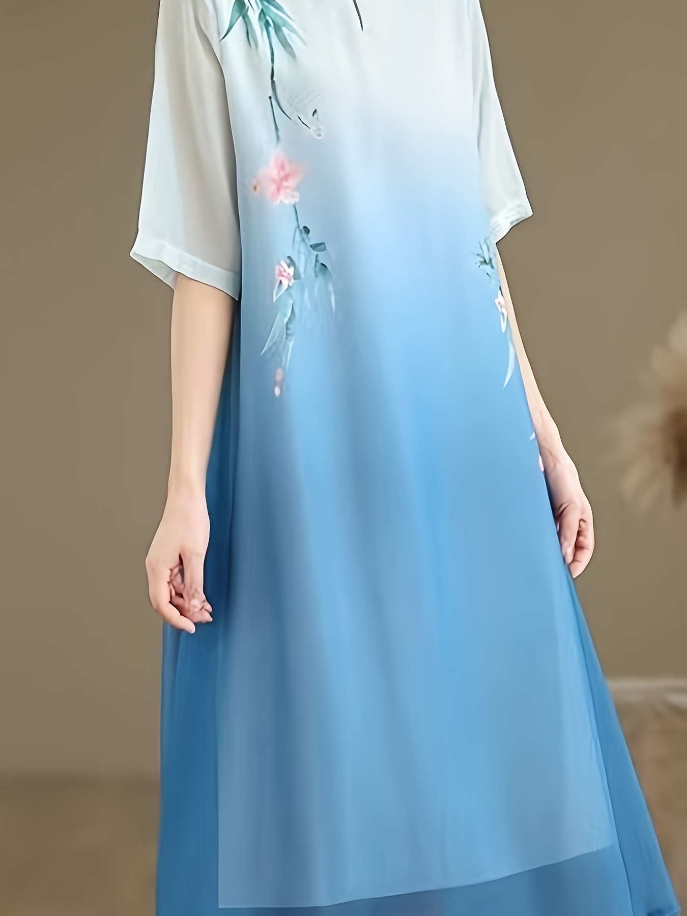 cheongsam a line dress Burgundy Embroidered A-Line Wdding Qipao / Cheongsam Dress main image 0