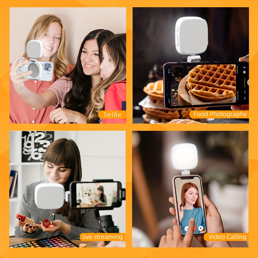 1pc magnetic multi function portable phone light with built in makeup   adjustable brightness angle ideal for selfies and video shooting compact led fill light with durable   Product details 4