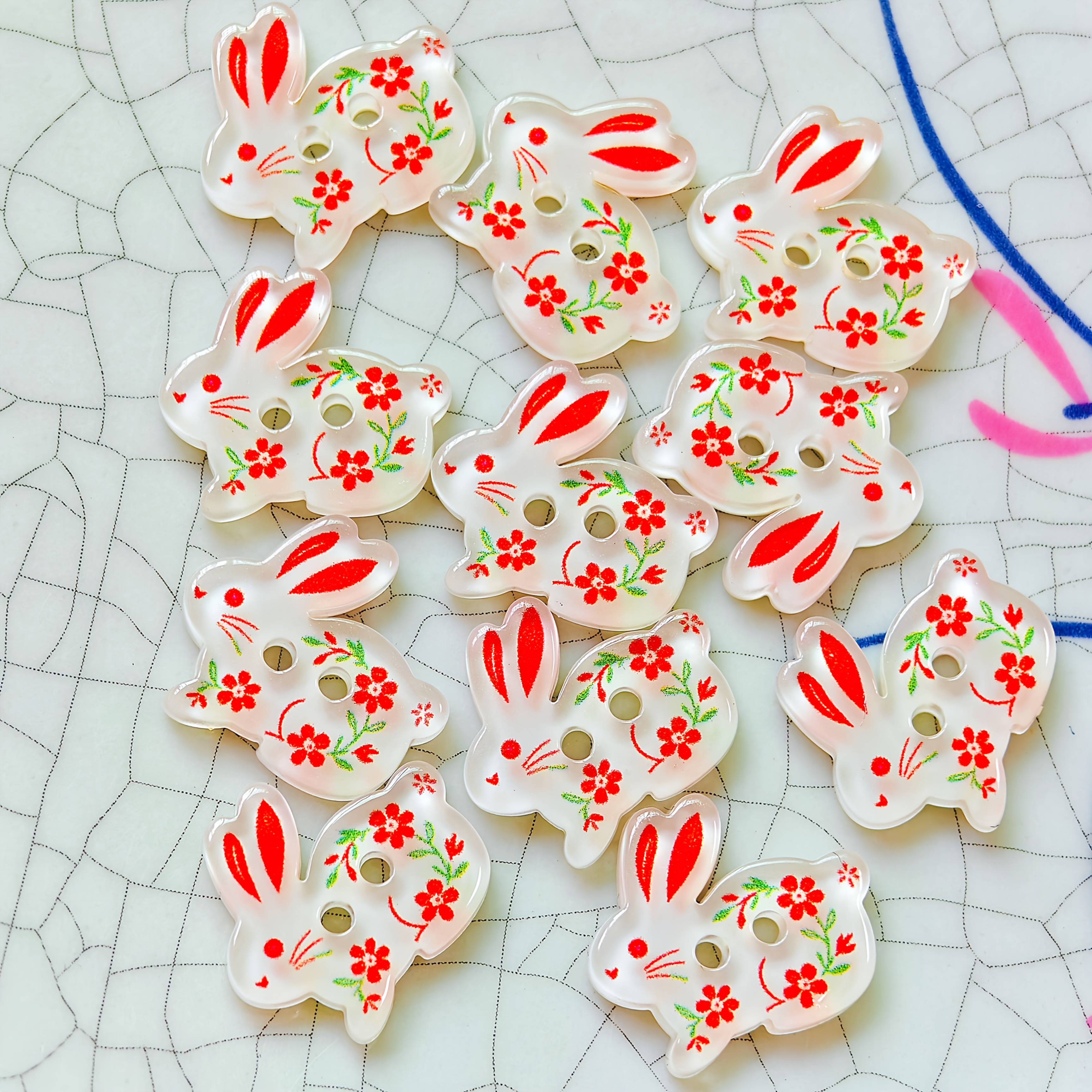 TEMU 11pcs / 21pcs Cute Flower Resin Buttons, Creative Handmade Additions Decorative Buttons