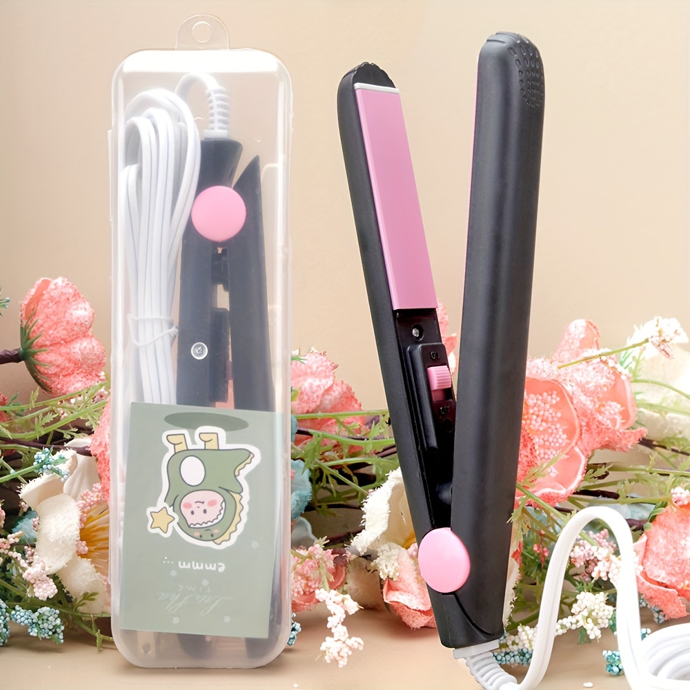 

2-in-1 Mini Straightener, Portable Ceramic Flat Curler, Suitable For Women's Short Hair, Bangs And Beards