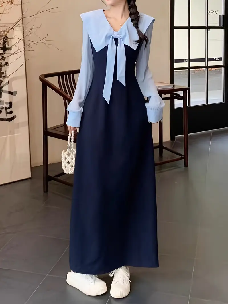 womens 2025 new korean early spring long dress - Temu Mexico womens 2025 new korean early spring long dress - Temu Mexico