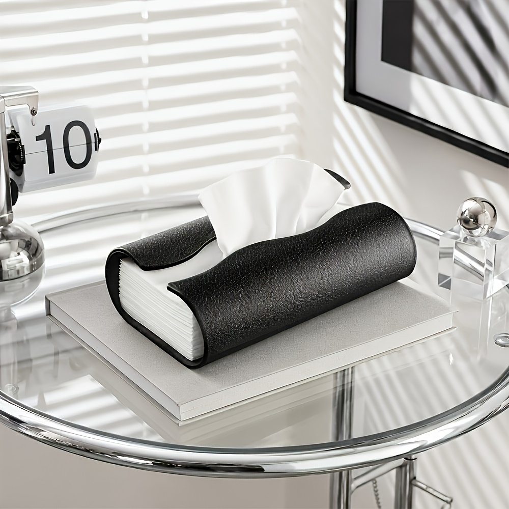 TEMU Tissue Box Napkin Dispenser, 1pc Creative Tissue Storage Box, Tablecloth Holder, Kitchen Dining Table, Suitable For Household Kitchen Bedroom