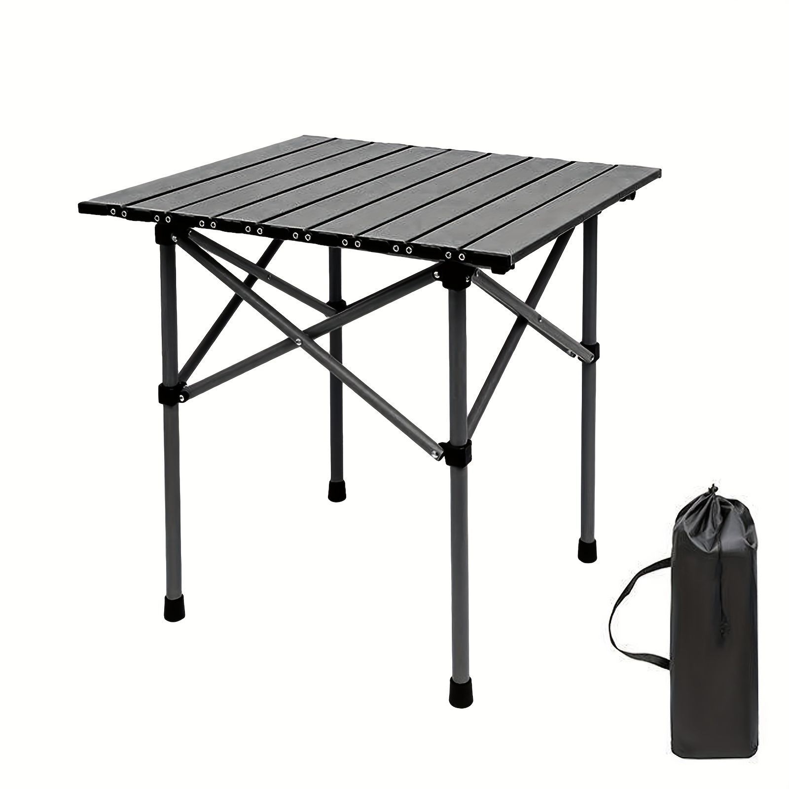 

Folding Camping Table, Ultra-lightweight Portable Outdoor Grill Table, Aluminum Roll-up Design, Compact And Space-saving, 200 Lbs Load Bearing, Design For Picnics, Backyard Gatherings.