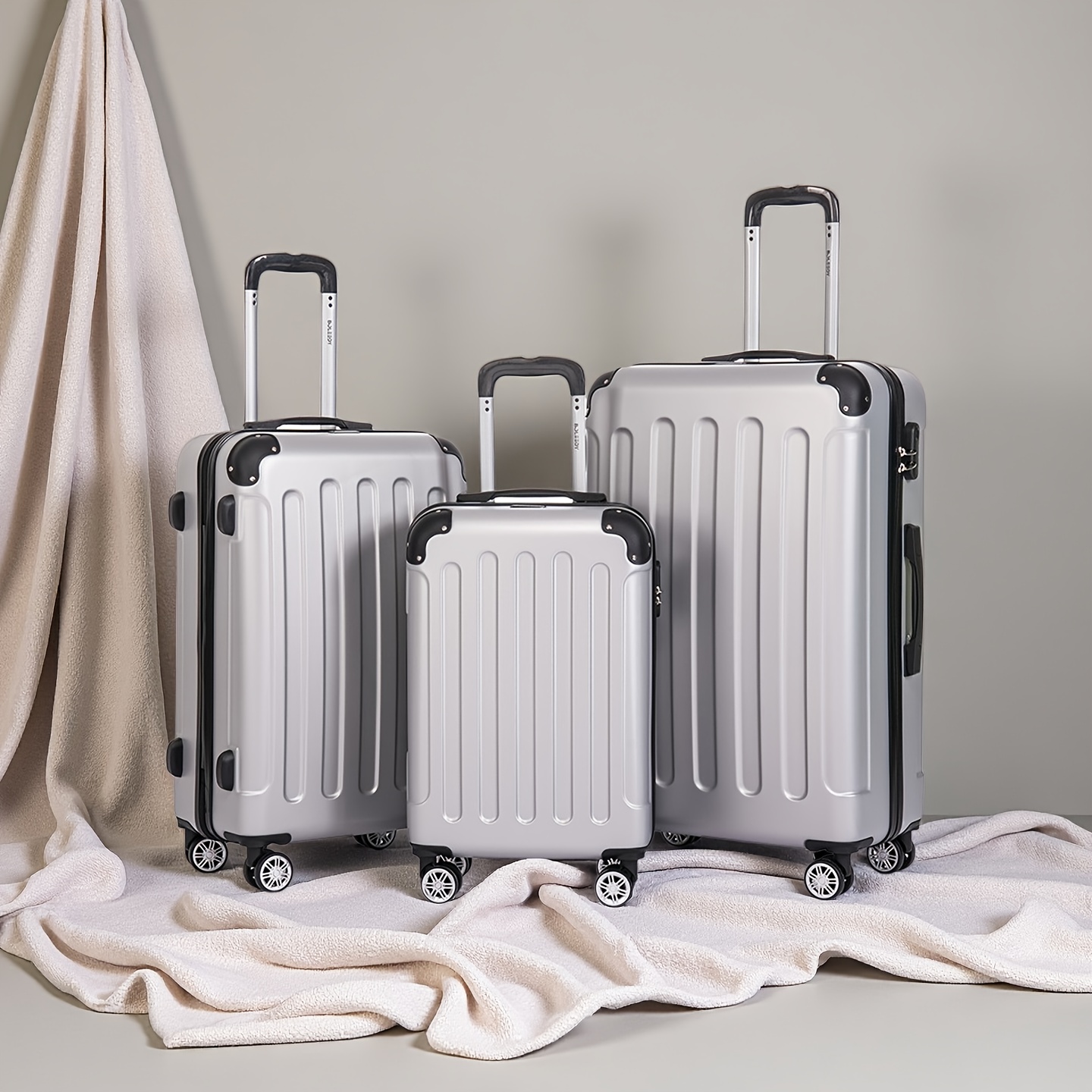Luggage Set Of 3, Suitcase, Smooth Trolley Case, Large Suitcase, On The Plane, Boarding Case, Combination Lock Suitcase, Hard Shell Carry-on Suitcase, 3pcs