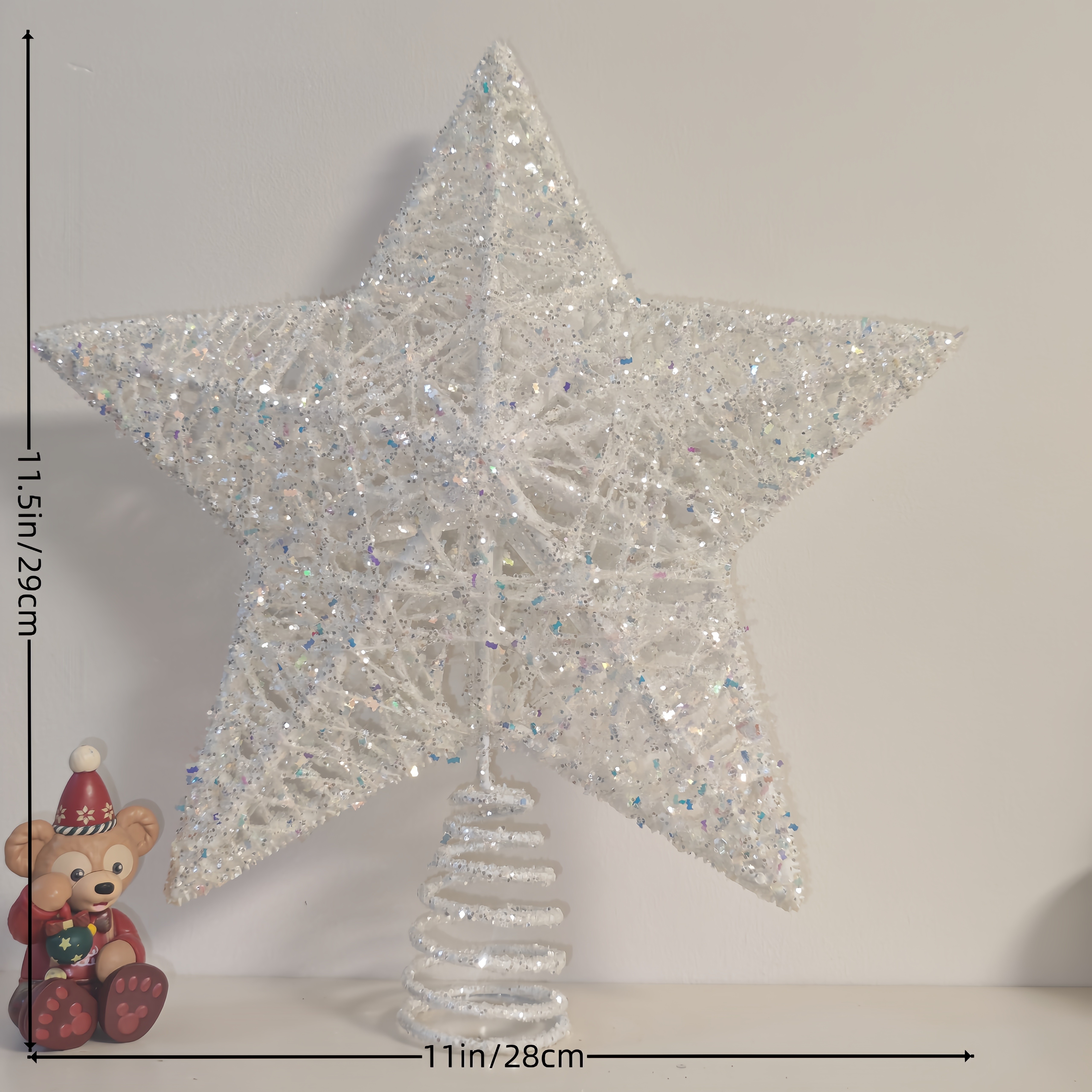 11.5 tum julgransstjärna granstopp prydnad vit - Temu Sweden