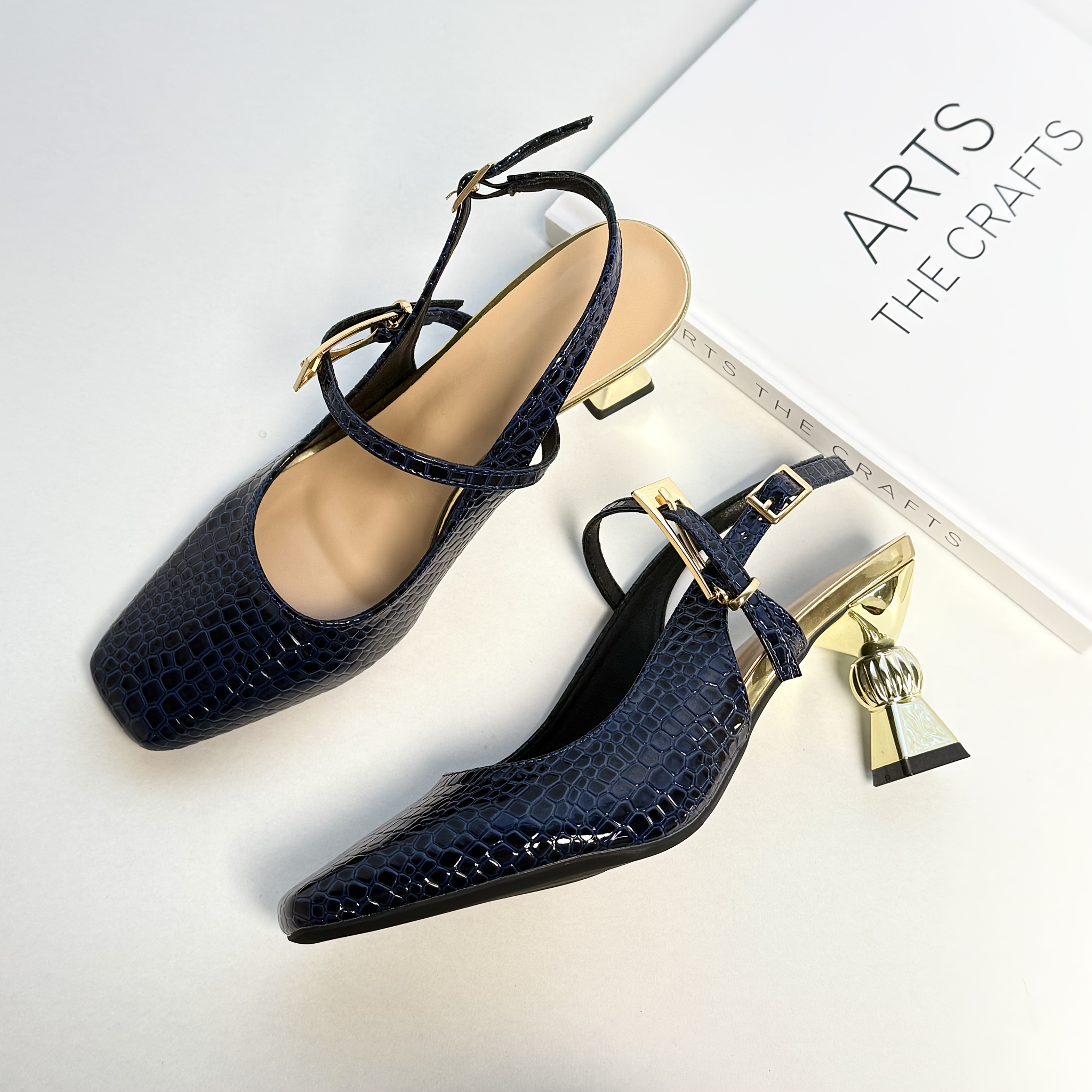 navy blue shoes sold on Temu United States